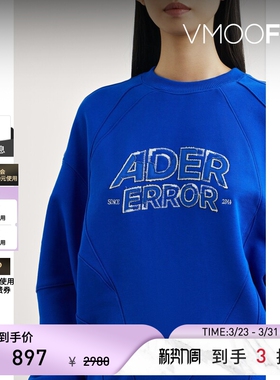 【季末折扣】Ader Error 女秋冬贴花棉质平纹布卫衣