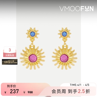 JAY 礼物 KENNETH 女玻璃镀金耳环 LANE