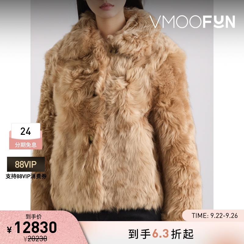 【折扣】YVES SALOMON 秋冬女羊毛皮外套