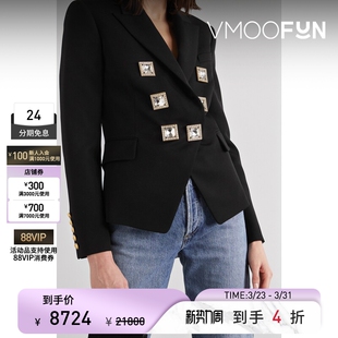 秋冬女粒纹百搭羊毛宽松西装 BALMAIN 末折扣 外套 季