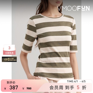 女条纹棉质打底衫 T恤 夏季 YMC