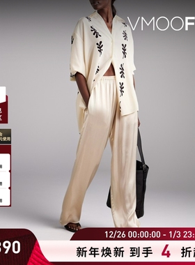 【折扣】Matteau 夏季女松弛简约梭织直筒裤休闲裤