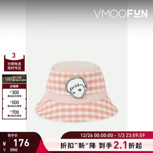 OFFICIAL NOSENSE 女带缀饰格纹棉质渔夫帽 新年礼物