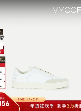 【折扣】COMMON PROJECTS 男白色皮革绒面革运动鞋