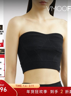 【折扣】RtA 夏女棉质混纺抹胸短款上衣