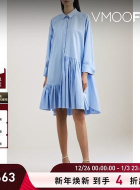 【折扣】Marques' Almeida 女士多巴胺不对称衬衫长袖连衣裙