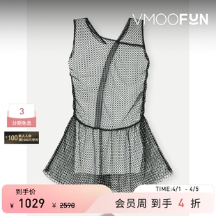 女童分层式 带缀饰网布弹力平纹布连衣裙 夏季 N°21