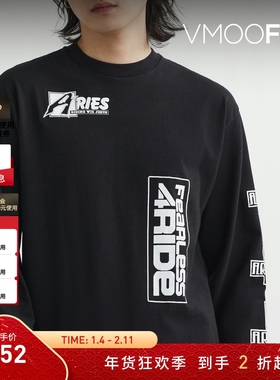 【折扣】Aries 男女同款宽松棉质长袖 T 恤