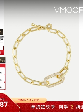 【新年礼物】CZ BY KENNETH JAY LANE 女镀金方晶锆石手链