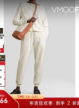 【折扣】ATM 女秋冬白色棉质毛巾布卫衣外套