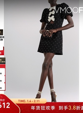 【折扣】Rebecca Vallance女士收腰人造珍珠礼服裙连衣裙