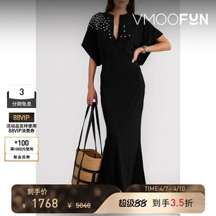 Norma 春夏女钉饰弹力平纹布礼服 Kamali