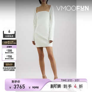 连衣裙小白裙礼服 春夏女弹力针织长袖 Zeynep Arcay