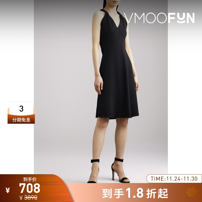 【折扣】SAMUEL GUI YANG 女拧绕式真丝中长连衣裙