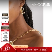 女巴洛克珍珠金色耳环 Gaia 折扣 Cult