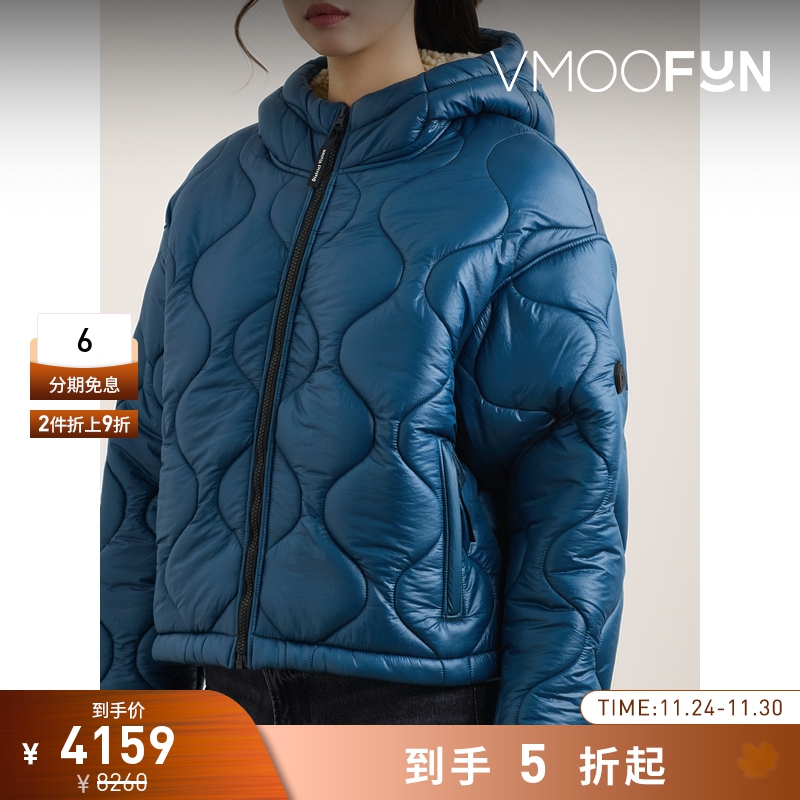 【折扣】DISTRICT VISION 秋冬女连帽绗缝带填充物软壳面料外套