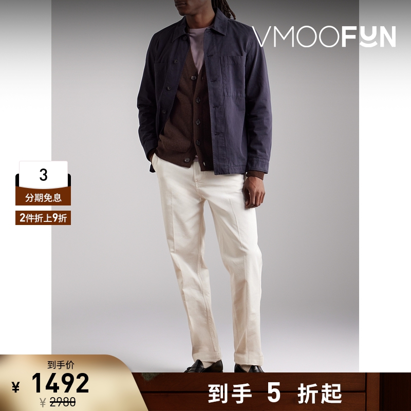 【折扣】Oliver Spencer 秋冬男罗纹绵羊毛开襟衫针织衫