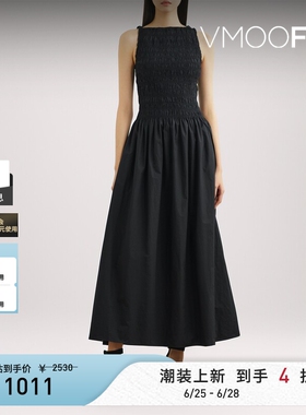 FAITHFULL THE BRAND 春夏女平行绉缝超长连衣裙