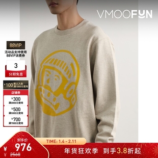 【折扣】Billionaire Boys Club 秋冬男印花棉质平纹布卫衣