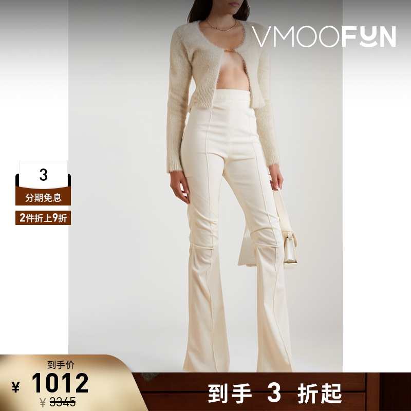 【折扣再降】Jacquemus 女士拉绒针织短款白色开襟衫