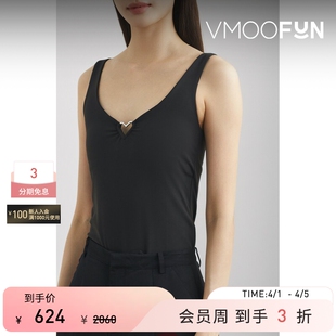 NYC春夏女士带缀饰弹力平纹布连体衣 Cami