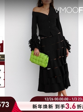 【折扣】A.W.A.K.E. MODE 女露肩蝴蝶结绉纱外套