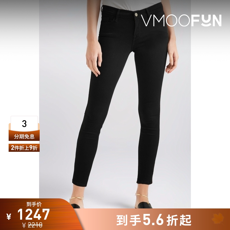 【折扣】FRAME女士中腰九分紧身牛仔裤