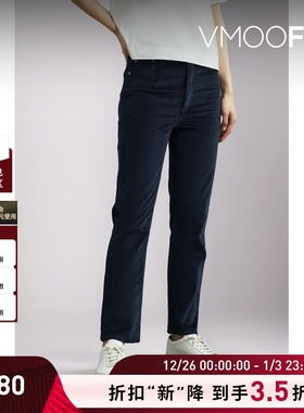 【折扣】Rag＆Bone 女士直筒刺绣贴花棉质混纺灯芯绒休闲裤