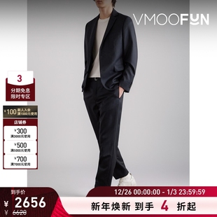 细条纹绵羊毛斜纹布西装 Générale男士 Officine 外套 折扣