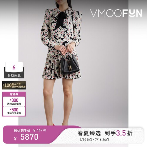 Alessandra Rich 春夏女士蝴蝶结礼服连衣裙