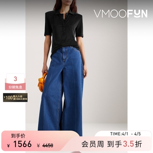 平纹布Polo衫 春夏女黑色短袖 Tibi