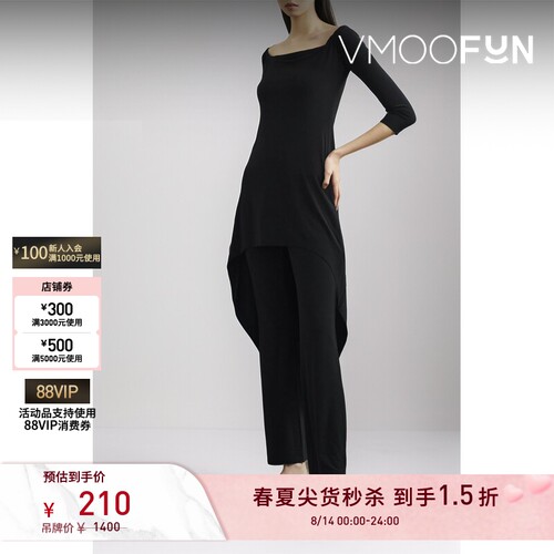 【秒杀】Norma Kamali春夏女弹力平纹布连衣裙