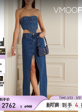 David Koma 春夏女牛仔抹胸短上衣颇特