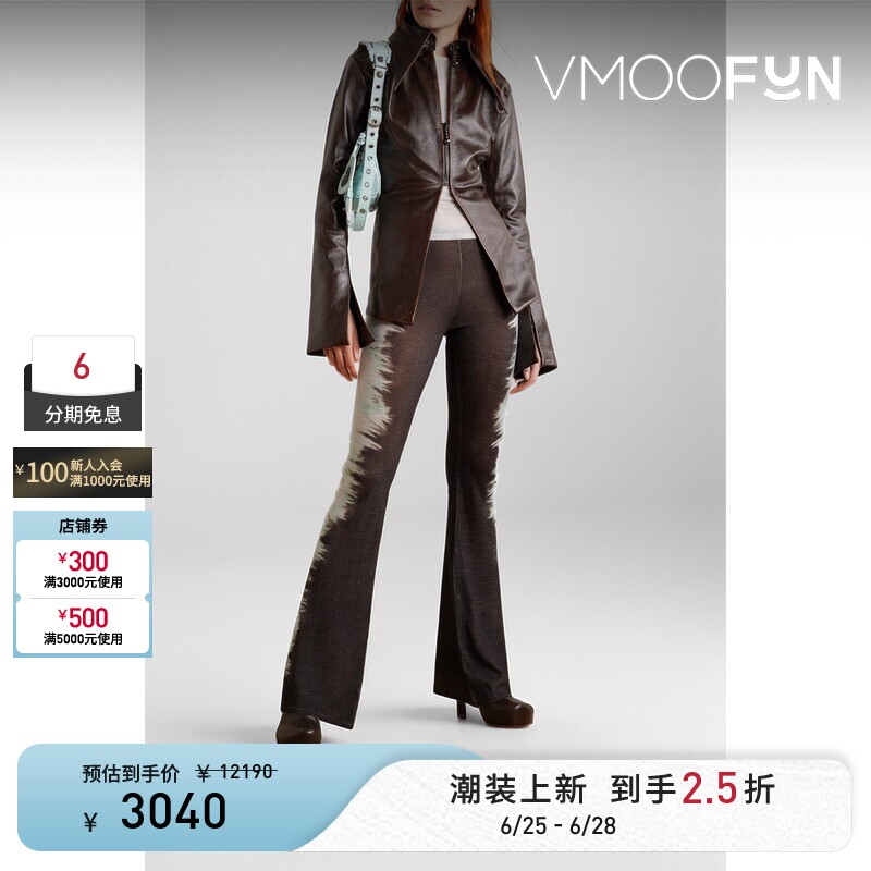 16ARLINGTON 春夏女挖剪皮革衬衫式外套
