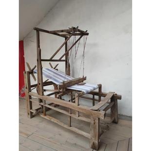 民俗老物件老式手工织布机农村民间织布工具老农具收藏品装饰摆件