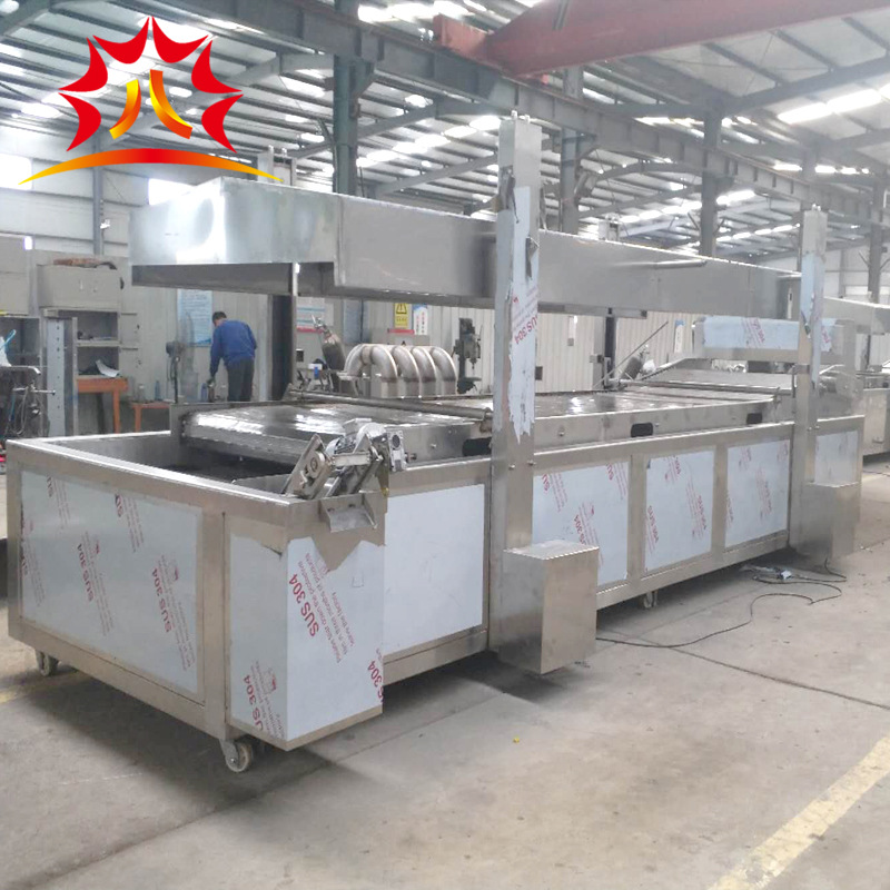 全自动薯条高温油炸流水线薯片成套生产线真空机厂家食品级电加热