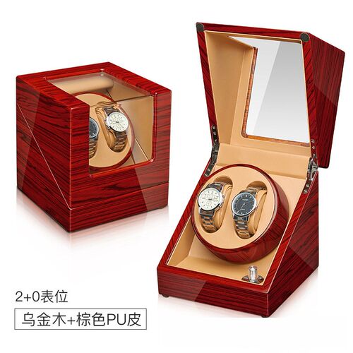烤漆实木摇表器机械表电动上链马达盒手表盒晃表器自动旋转上链器