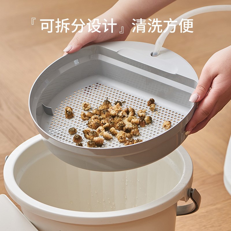 茶水桶废水桶大号家用功夫茶具配件干湿分离储水过滤茶渣桶垃圾桶