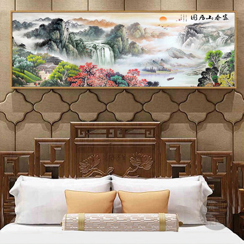 5d钻石画满钻客厅现代中式富春山居图山水画十字绣2021新款钻石绣
