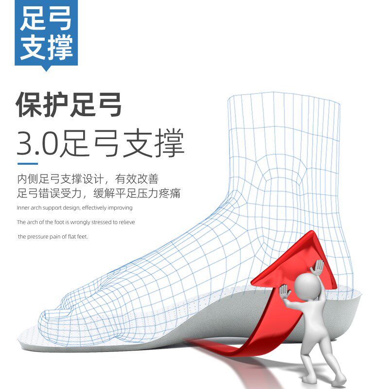 儿童扁平足矫正鞋垫XO型腿内外八字矫形器足弓塌陷支撑足外翻鞋垫