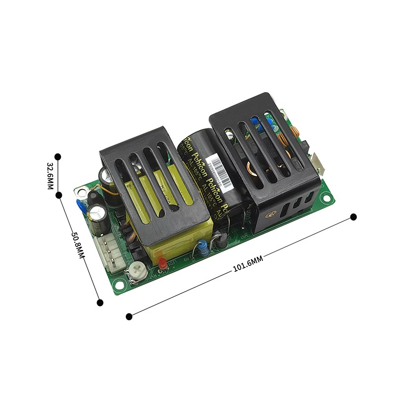宽压输入220V转12V8A开关电源裸板小尺寸100W仪器仪表电源acdc