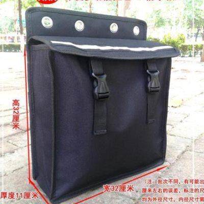 黑色帆布多功能摩托车单侧挂包自行车电动车侧边包驮包工具包后座
