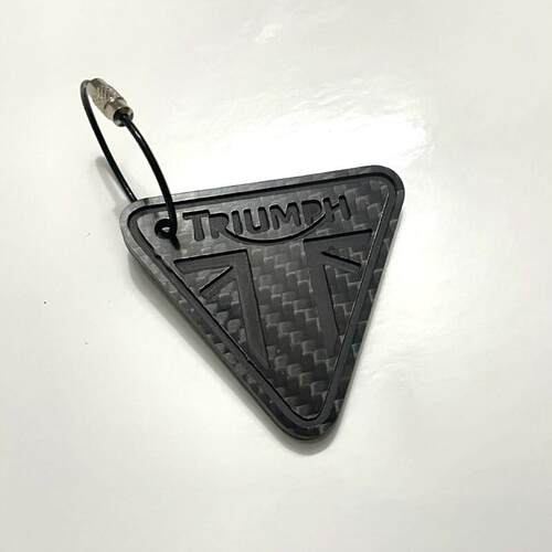 机车机车凯旋675R Street Triple 765RS 碳纤维钥匙扣挂式饰品