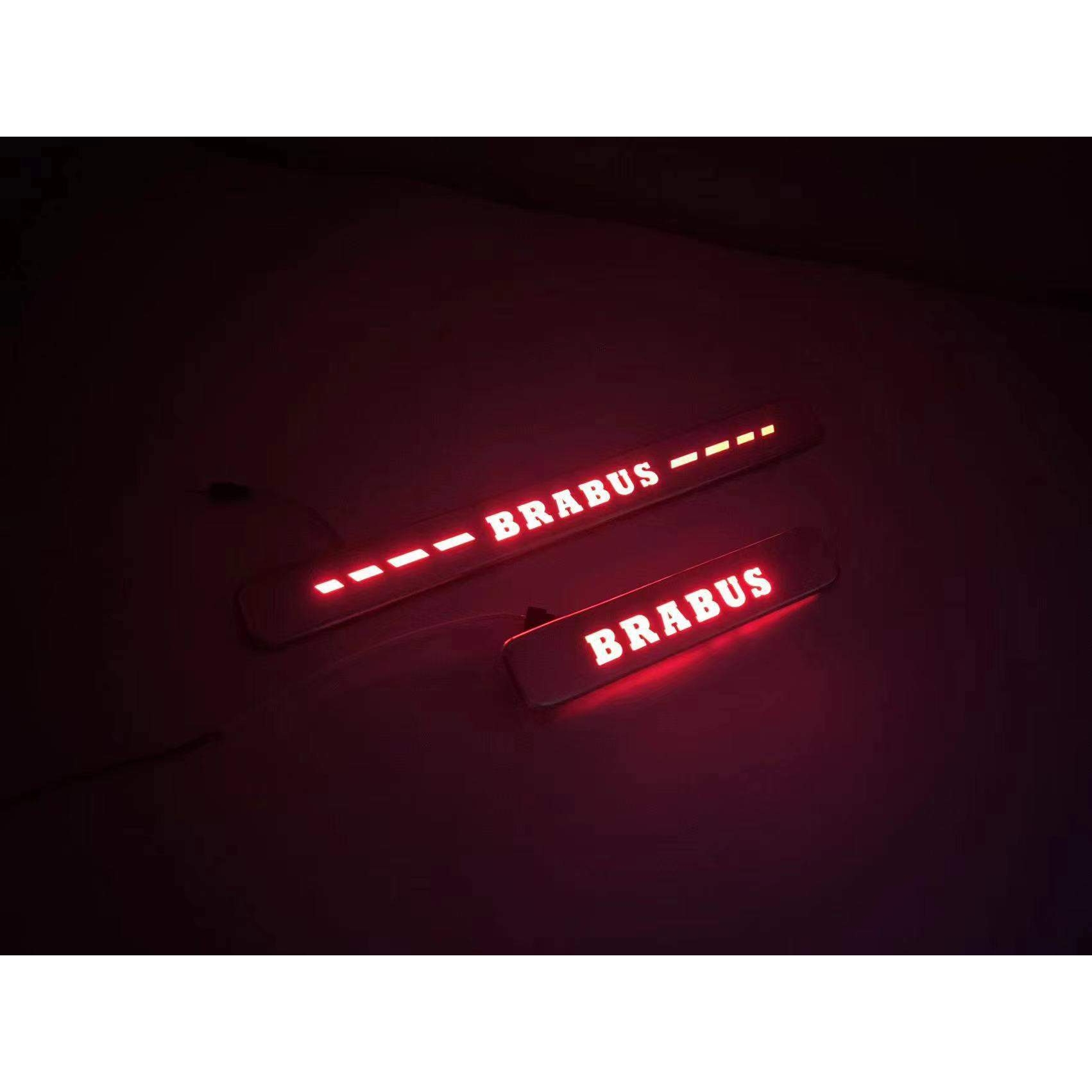 19-23benz奔驰大G级W463W464G63BRABUS AMG带灯门槛条迎宾踏板