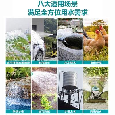 新界潜水深井泵家用220V大流量高扬程农用灌溉水井水塔抽水泵 Q
