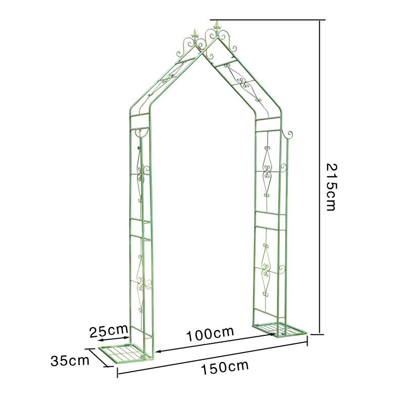 美式铁艺庭院拱门花架植物爬藤架露台花园民宿布置底座托盘支架