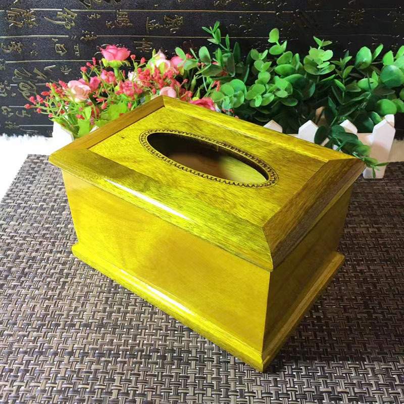 小叶金丝楠木纸巾盒收纳盒工艺品摆件小叶桢楠独板抽纸盒