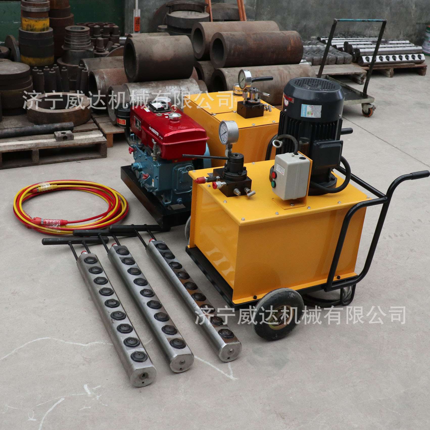 岩石分裂机电动液压岩石劈裂机混凝土破桩机隧道掘进石场劈裂棒