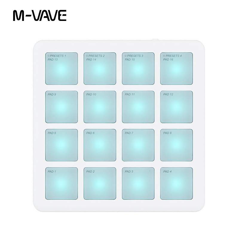M-VAVE PAD Pocket MIDI打击垫 便携式DJ音乐RGB编曲 键盘控制器