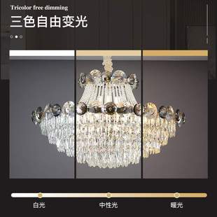 客厅吊灯2022年新款 轻奢后现代创意简约餐厅卧室别墅大厅水晶灯具